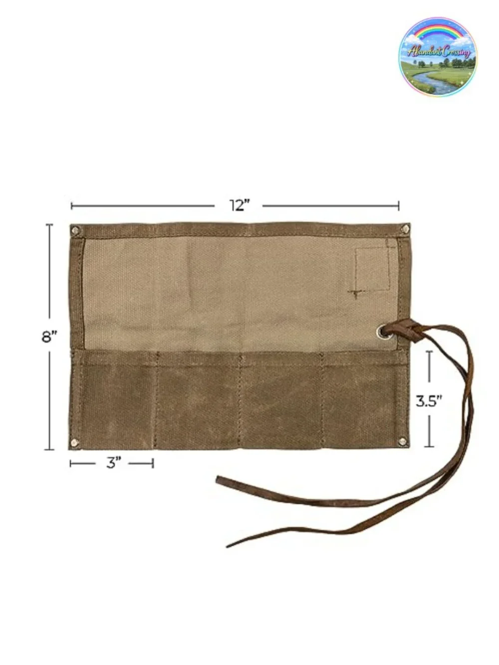 Waterproof Waxed Canvas Travel Watch Roll Organizer with 4 Slots, Handcrafted
